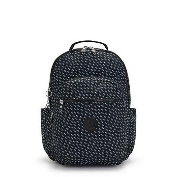 Kipling Seoul Large Printed 15" Backpack Laptop Veske Svarte | NO 1554RV